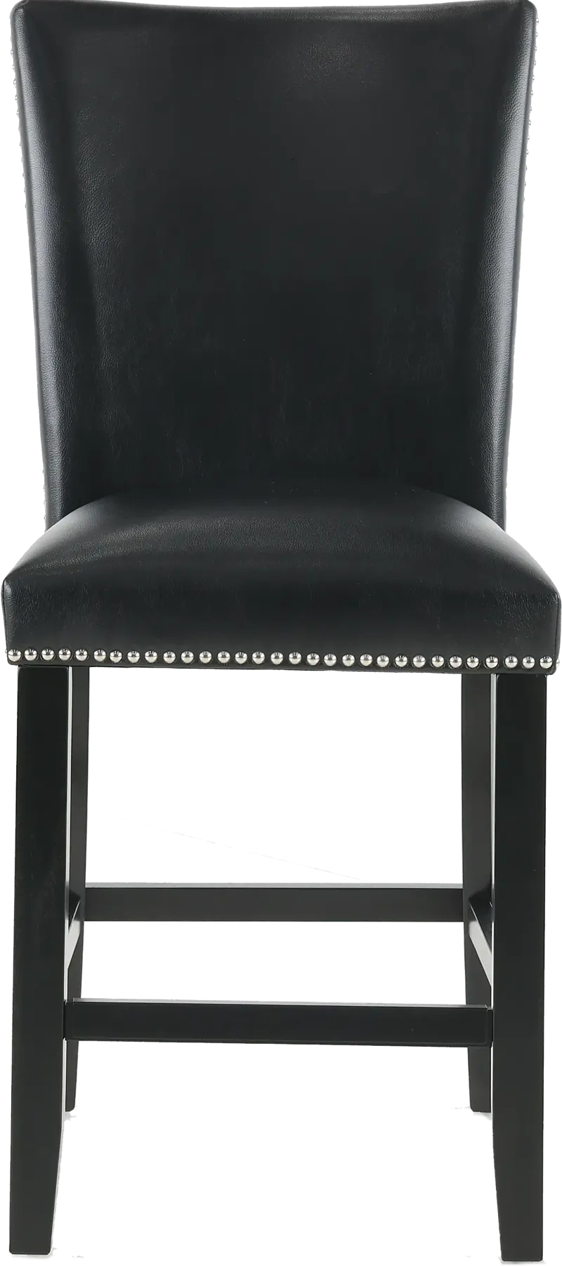 Camila Black Upholstered Counter Height Stool