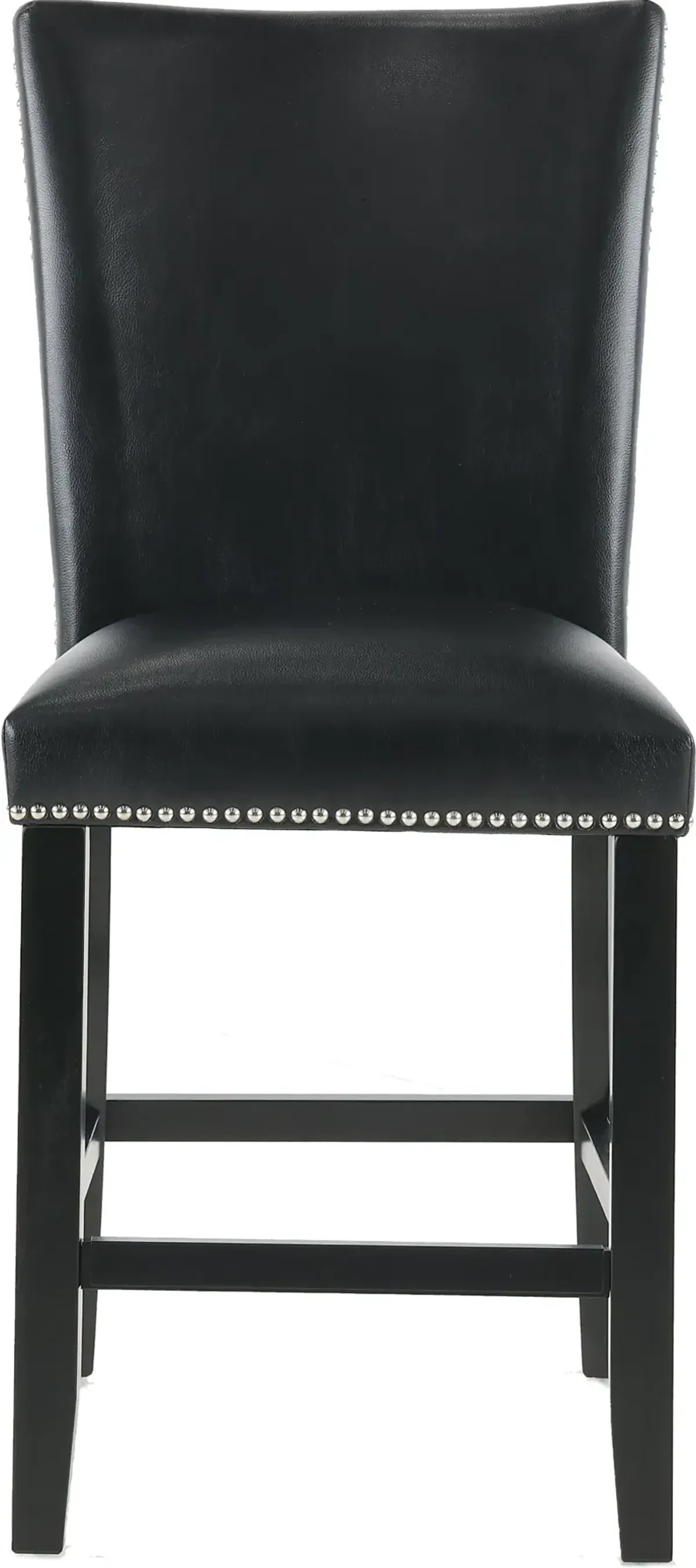 Camila Black Upholstered Counter Height Stool