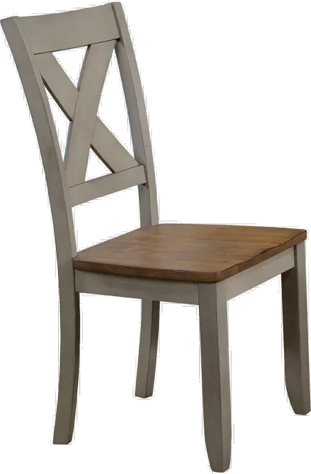 Barnwell Gray and Brown Dining Room Chair
