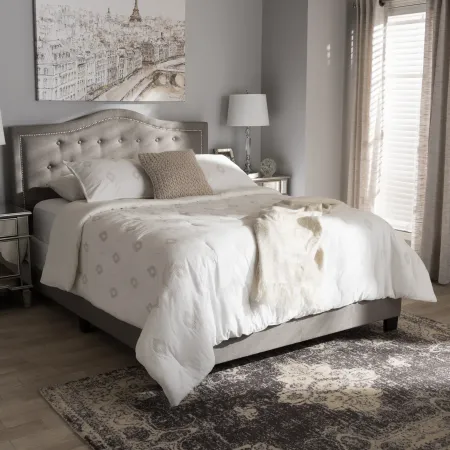 Contemporary Gray Full Upholstered Bed - Emerson