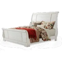 Coming Home Chalk White Queen Sleigh Bed