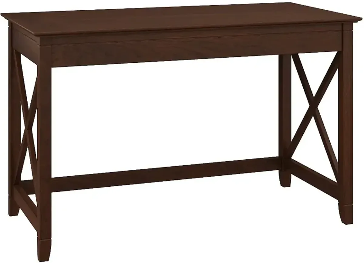 Key West Cherry Brown Casual 48 Inch Writing Desk - Bush Furniture