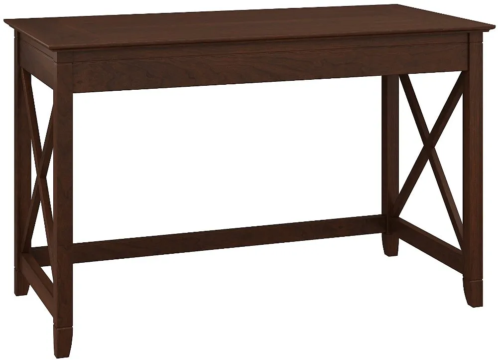 Key West Cherry Brown Casual 48 Inch Writing Desk - Bush Furniture