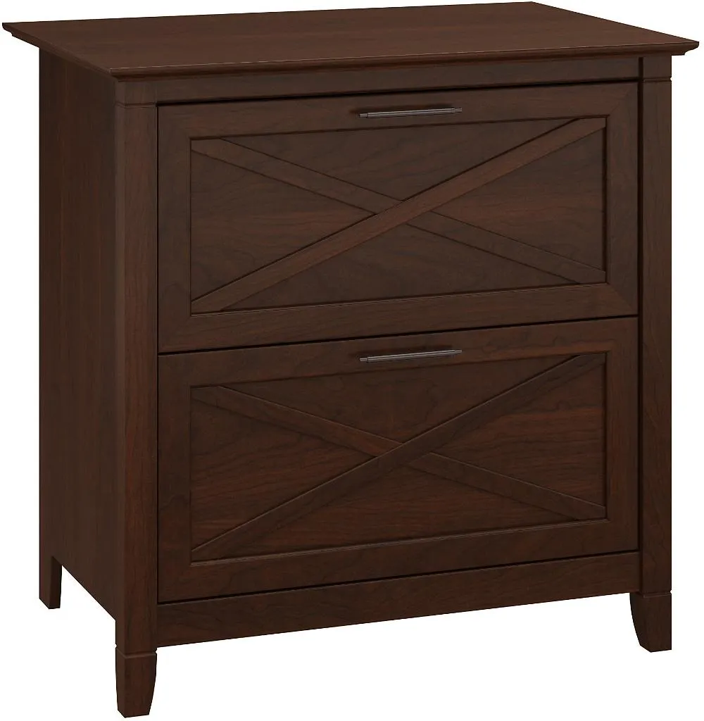 Key West Cherry Brown 2 Drawer Wood Lateral File Cabinet - Bush...