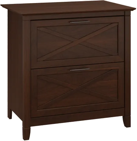Key West Cherry Brown 2 Drawer Wood Lateral File Cabinet - Bush...