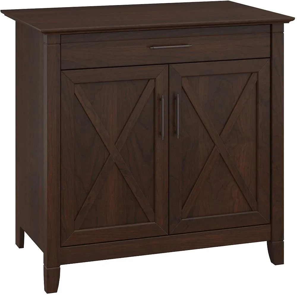 Key West Cherry Brown Laptop Storage Desk - Bush Furniture