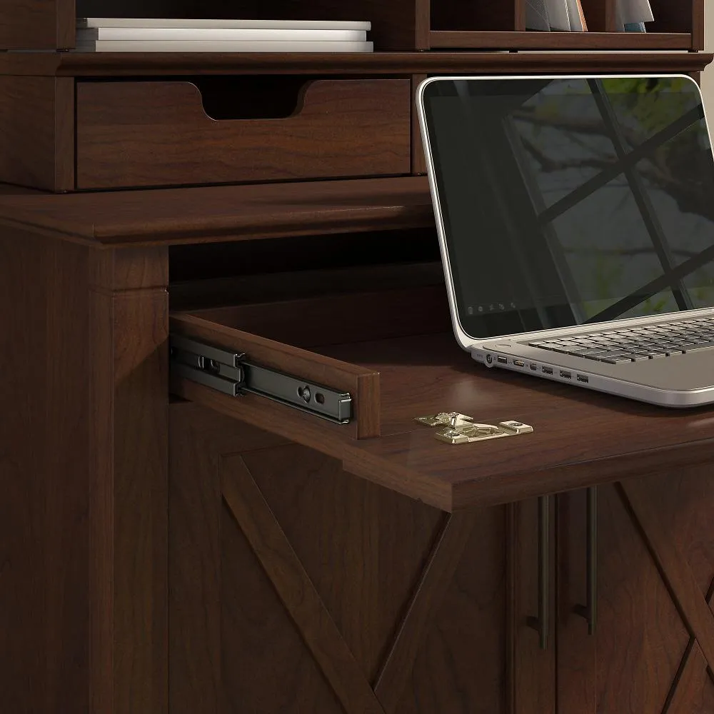 Key West Cherry Brown Laptop Storage Desk - Bush Furniture