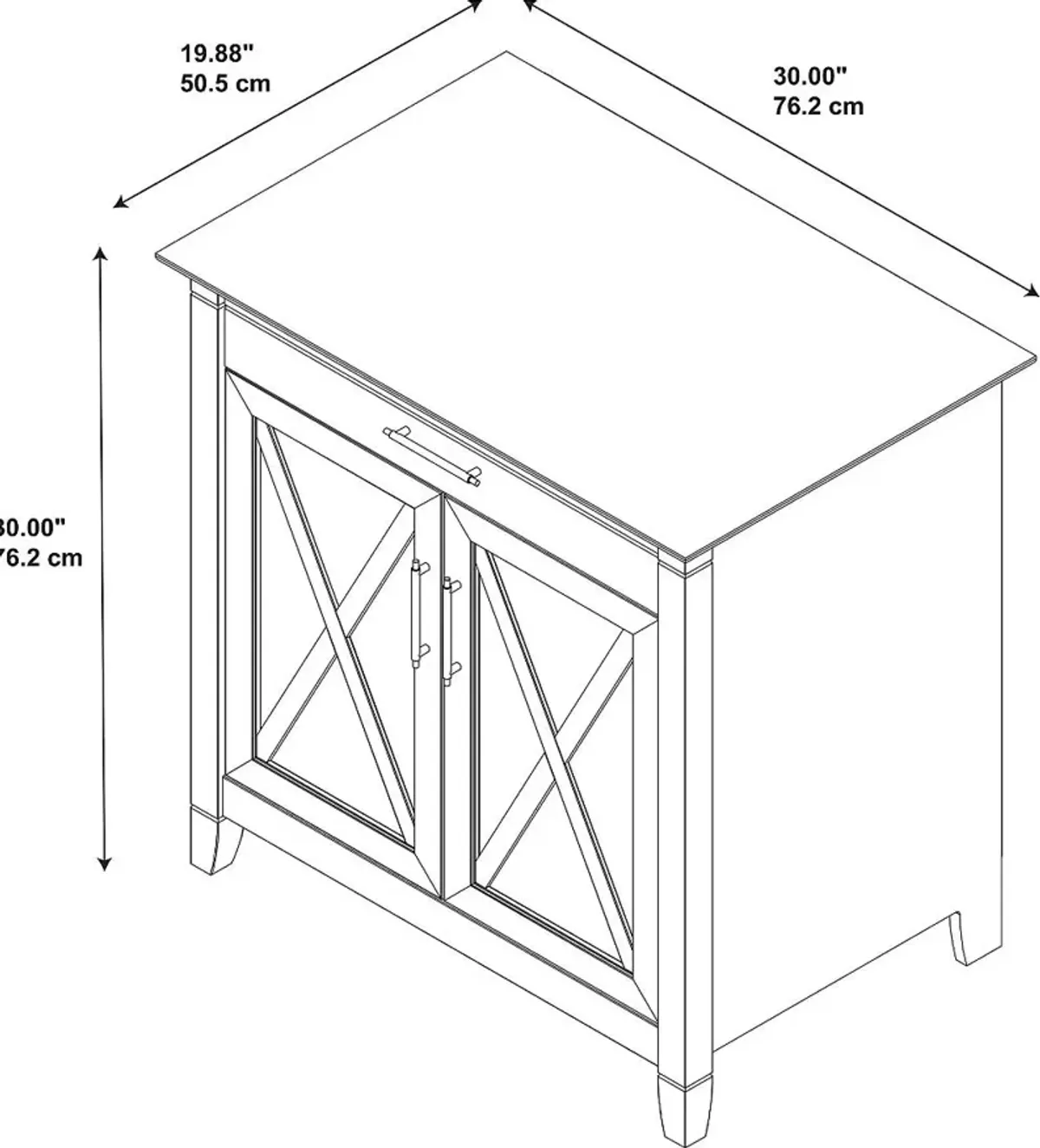 Key West Cherry Brown Laptop Storage Desk - Bush Furniture