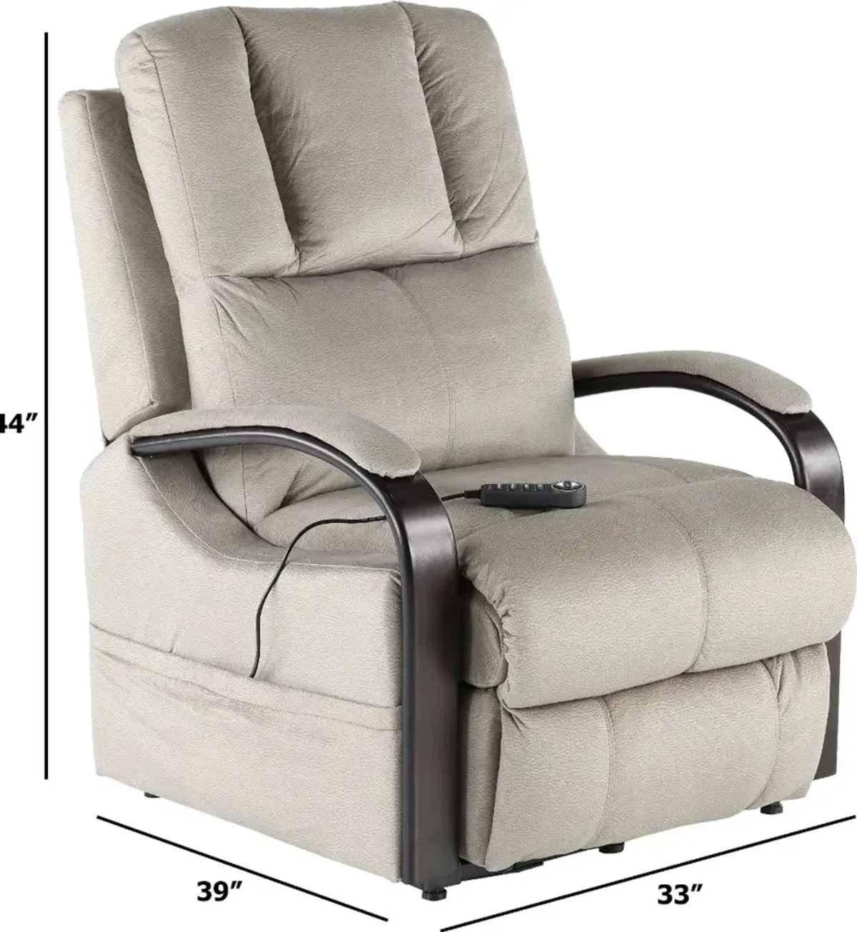 Chandler Aluminum Gray Power Reclining Lift Chair