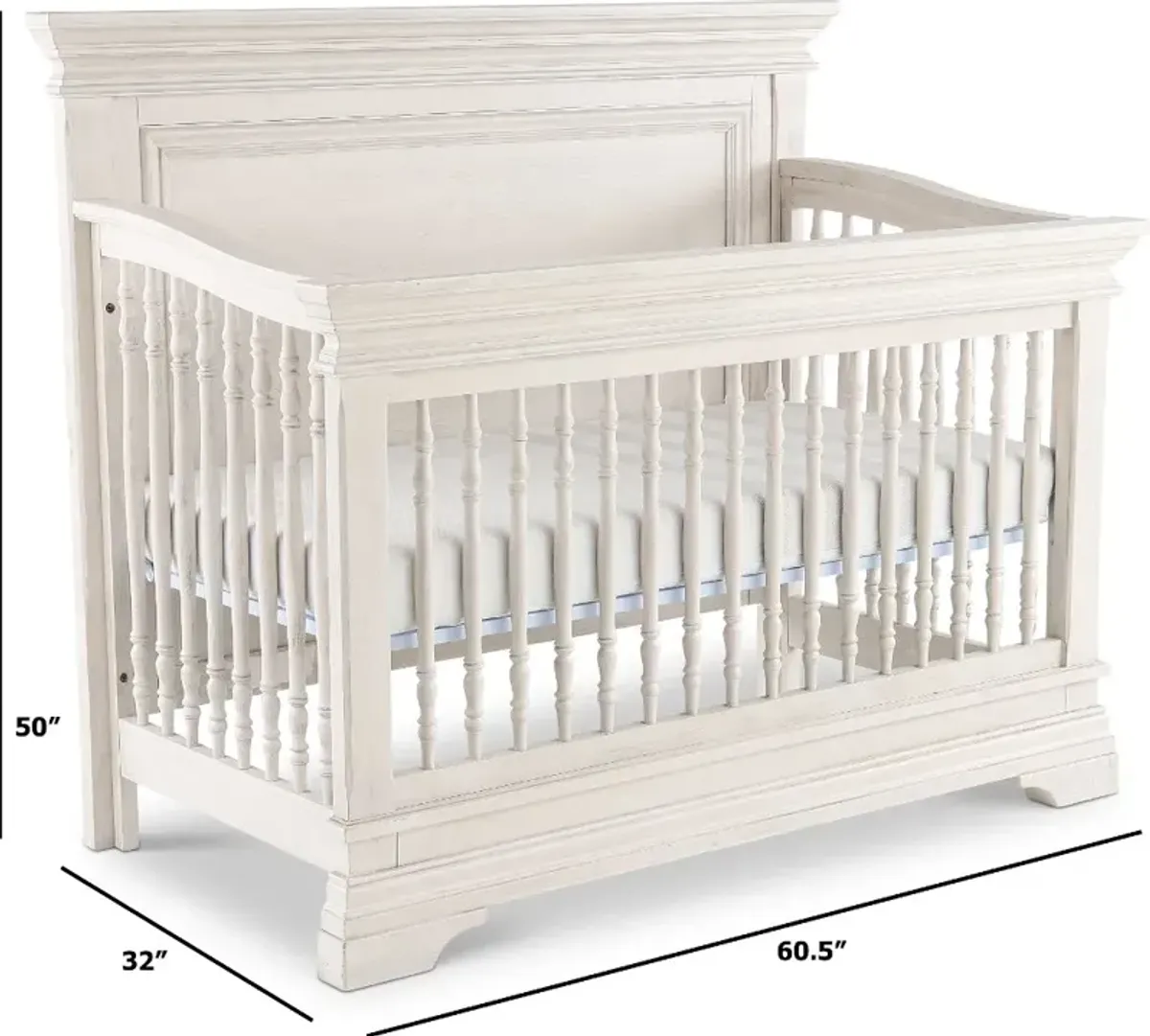 Olivia White 4-in-1 Convertible Crib