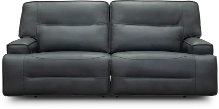 Rockies Gray Leather-Match Power Reclining Sofa