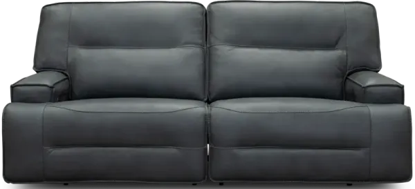 Rockies Gray Leather-Match Power Reclining Sofa