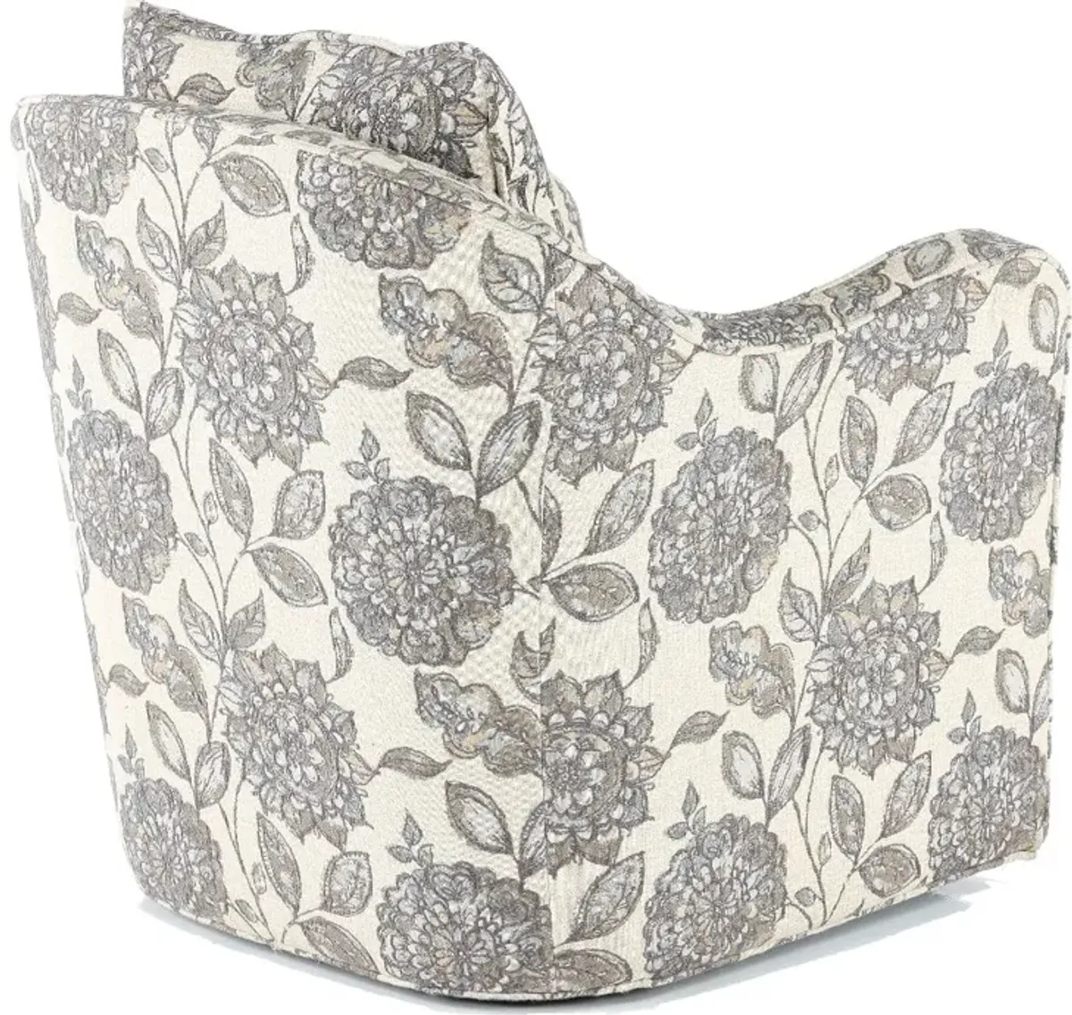 Brianne Ivory Floral Swivel Accent Chair