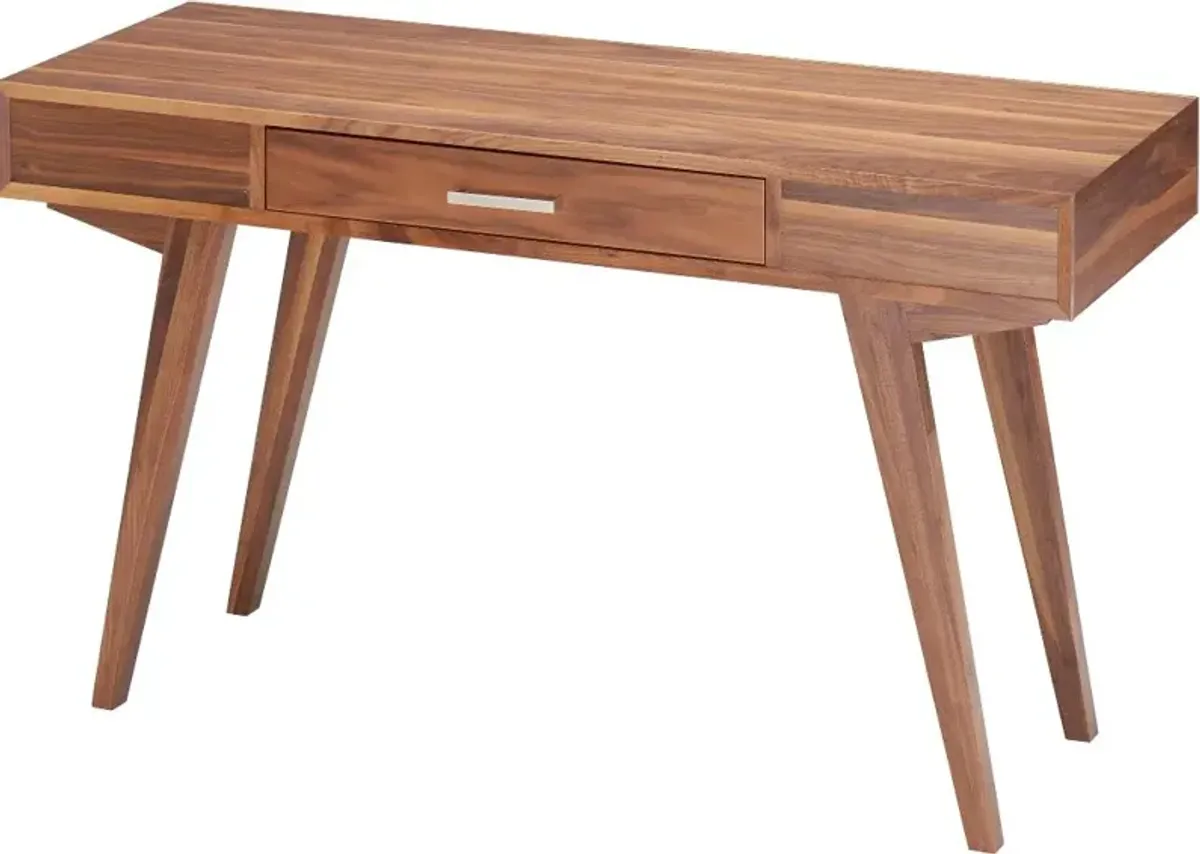 Xpressions Walnut Brown Modern Writing Desk