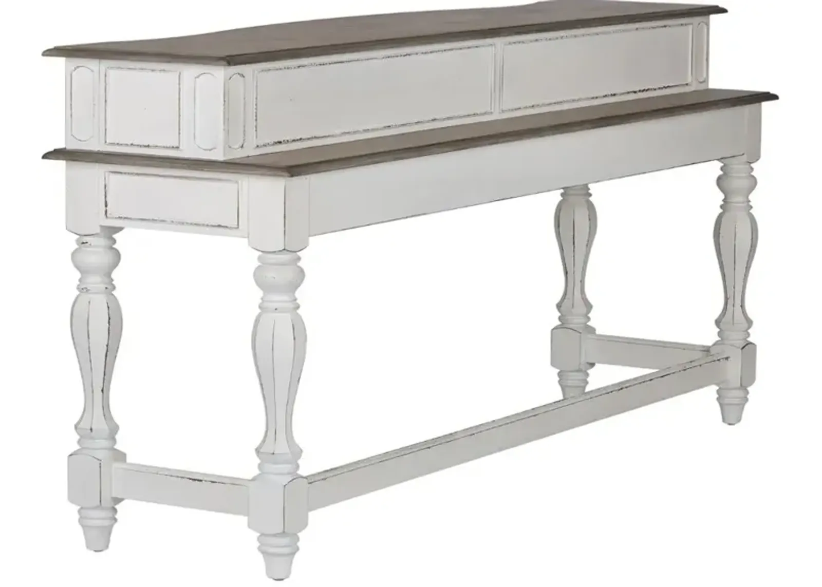 Magnolia Manor Antique White Console Bar Table