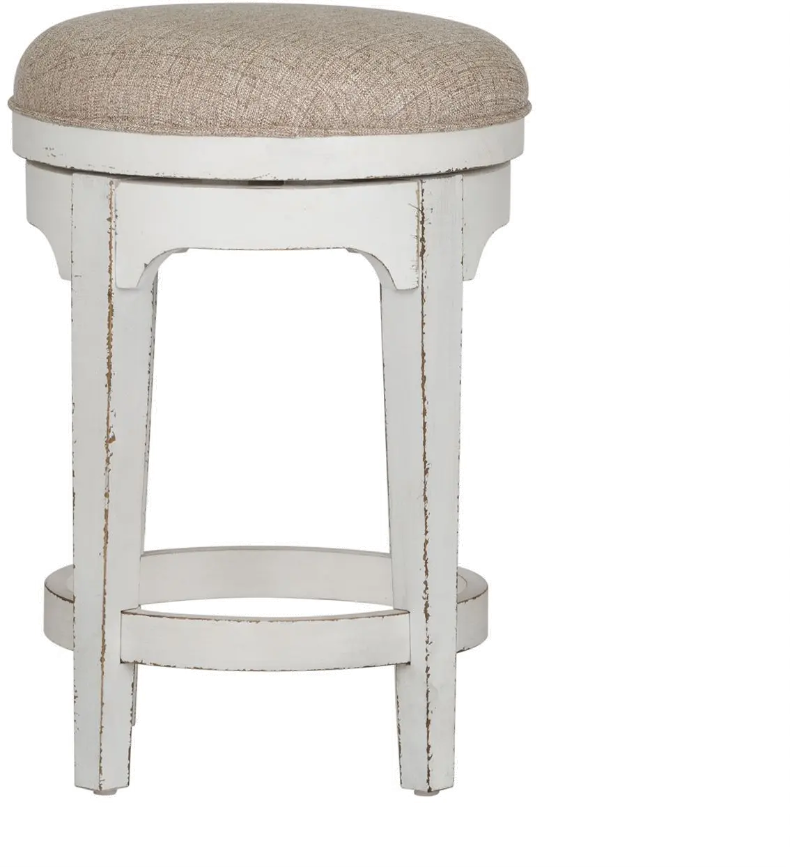 Magnolia Manor Antique White Swivel Counter Height Stool