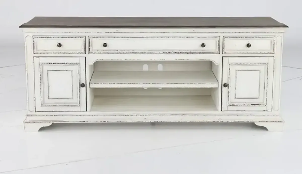 Magnolia Manor Antique White 70" TV Stand