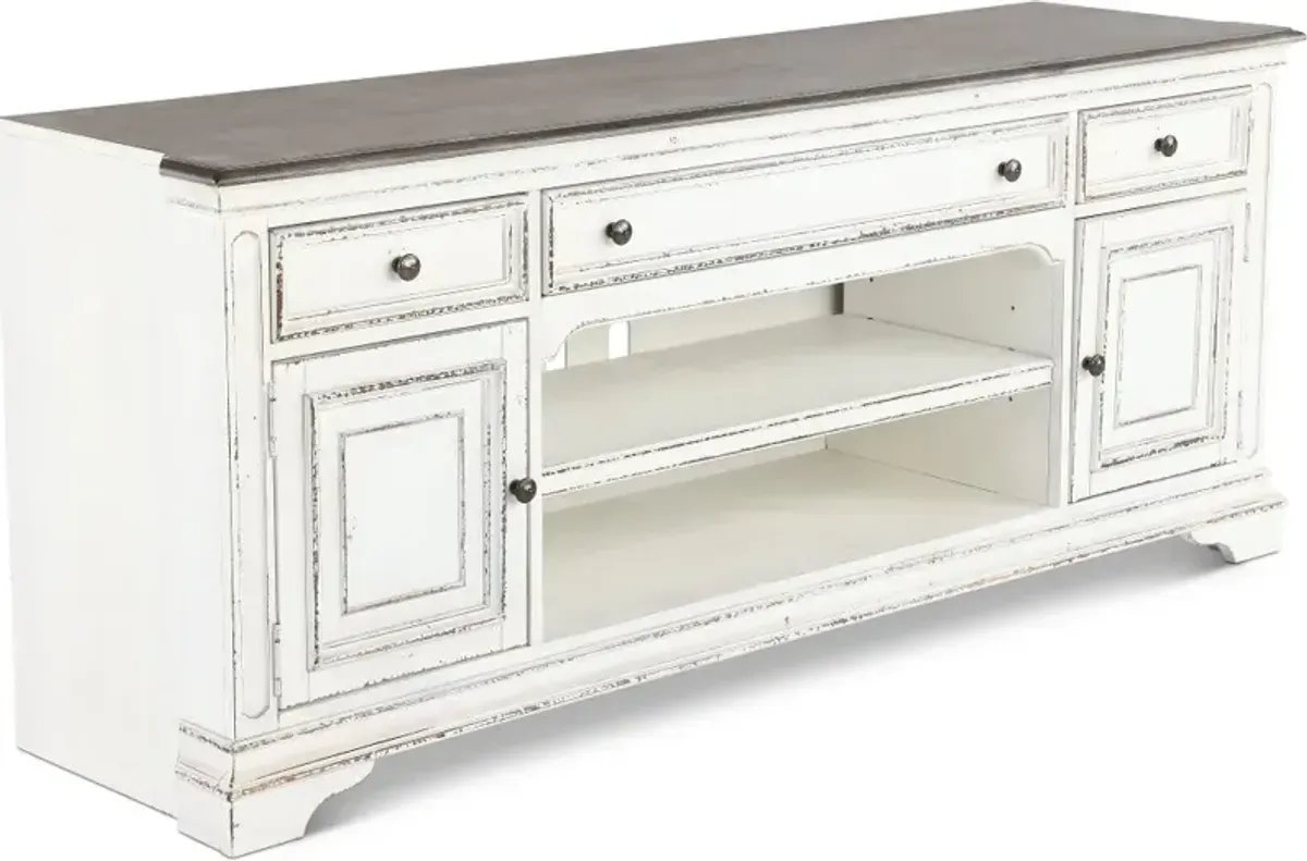 Magnolia Manor Antique White 70" TV Stand