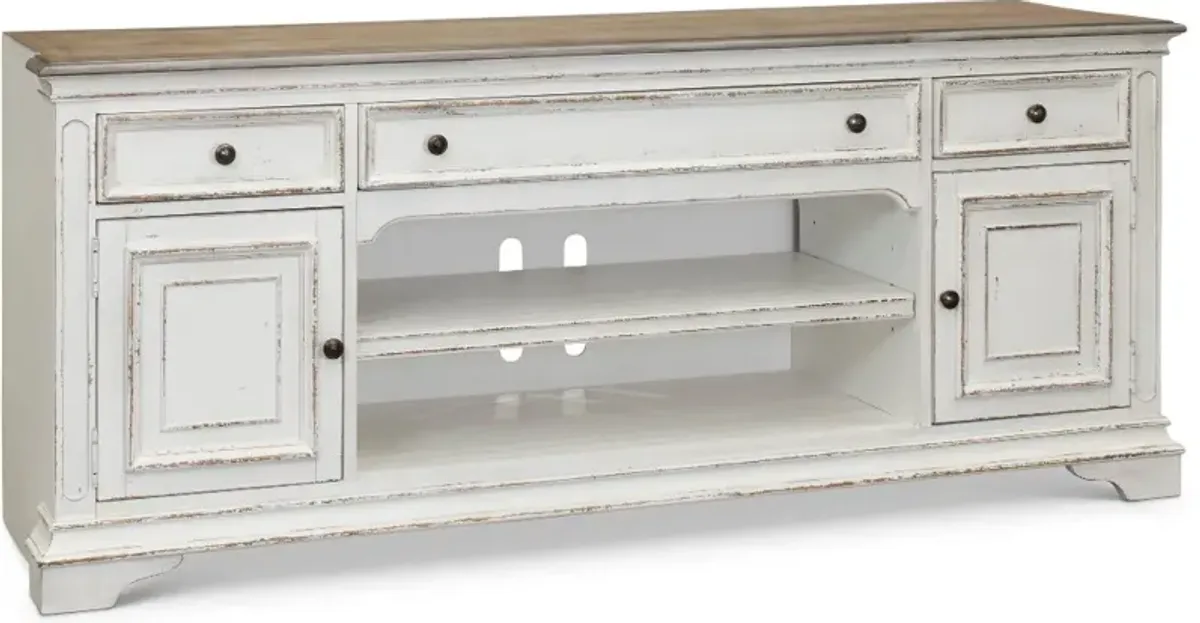 Magnolia Manor Antique White 70" TV Stand