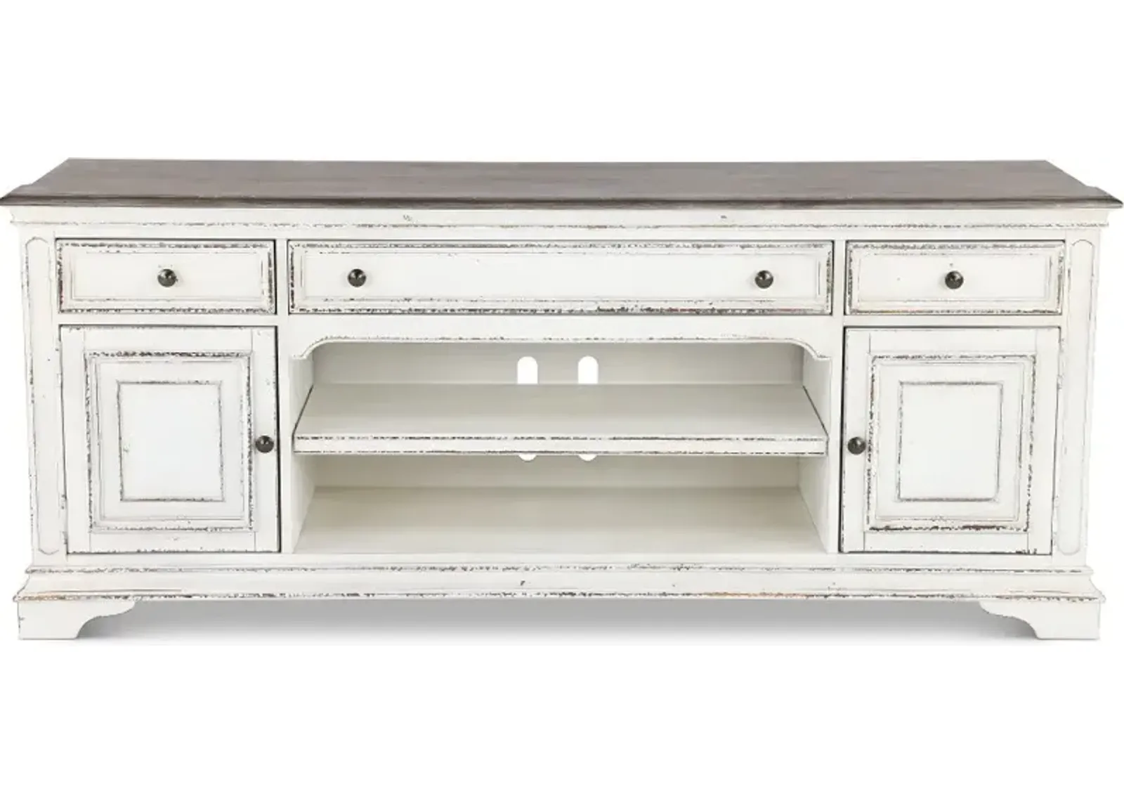 Magnolia Manor Antique White 70" TV Stand