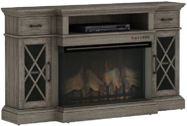 Hamilton Weathered Gray 70" Fireplace TV Stand