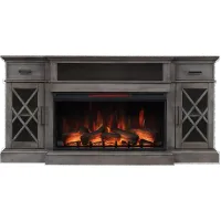 Hamilton Weathered Gray 70" Fireplace TV Stand
