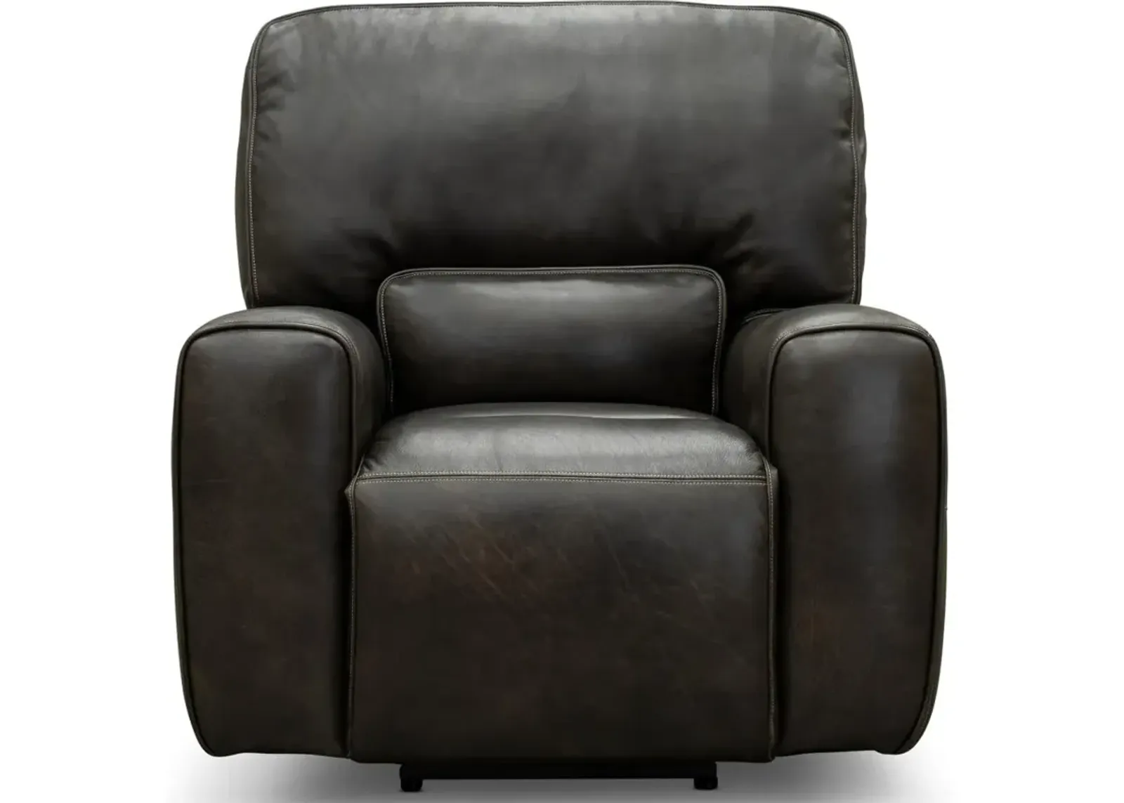 Madrid Charcoal Gray Leather-Match Power Recliner