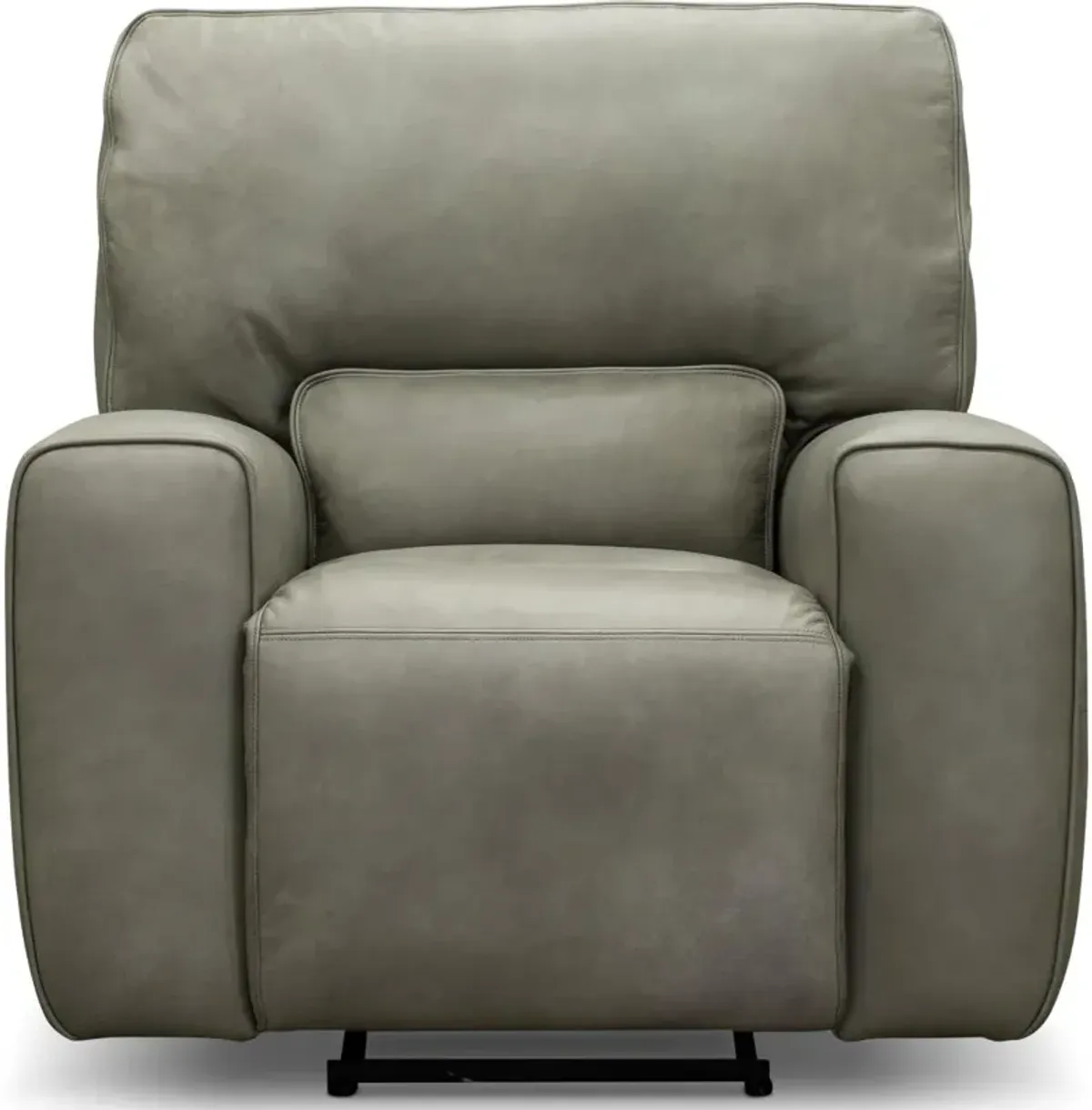 Madrid Gray Leather-Match Power Recliner