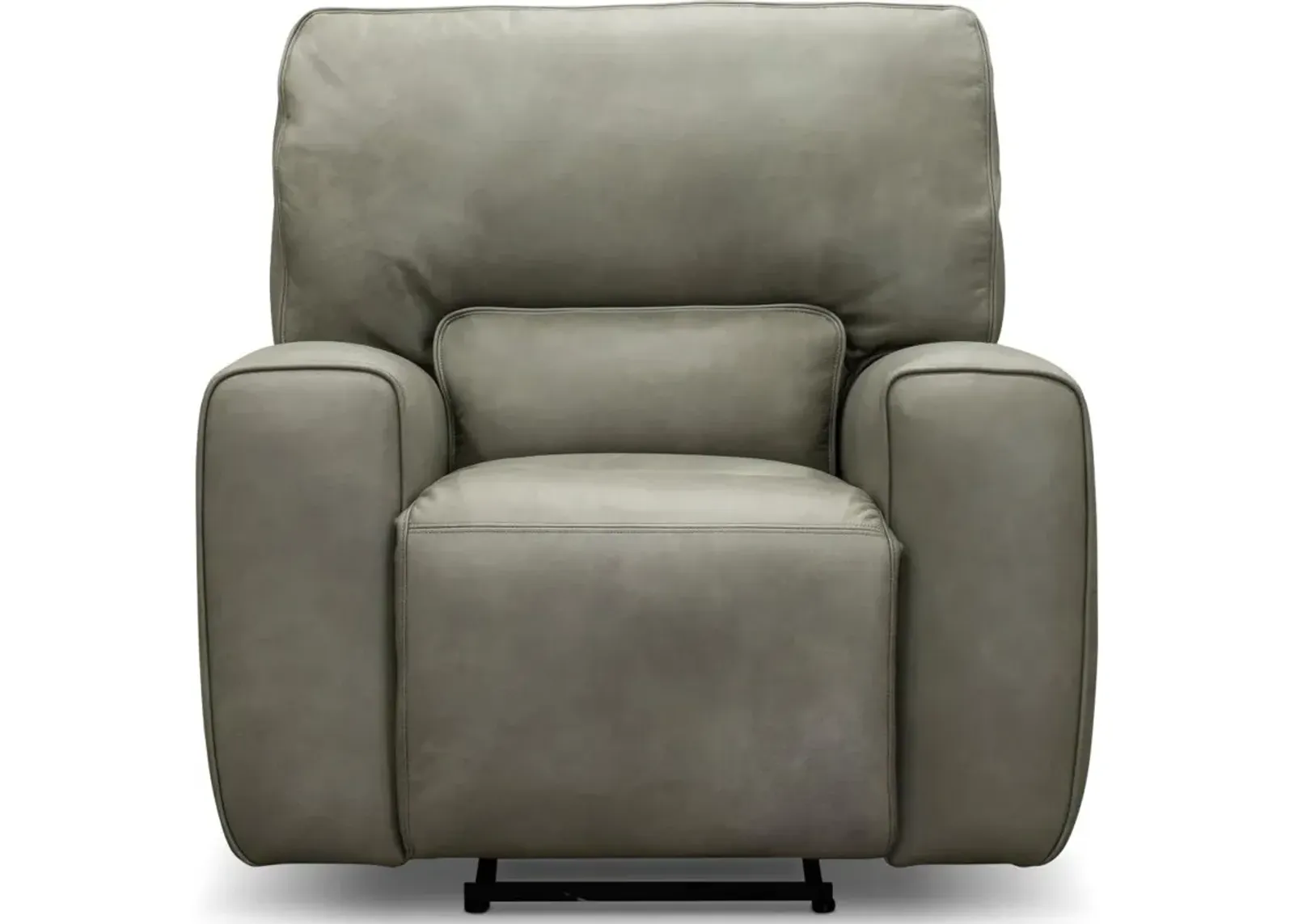 Madrid Gray Leather-Match Power Recliner