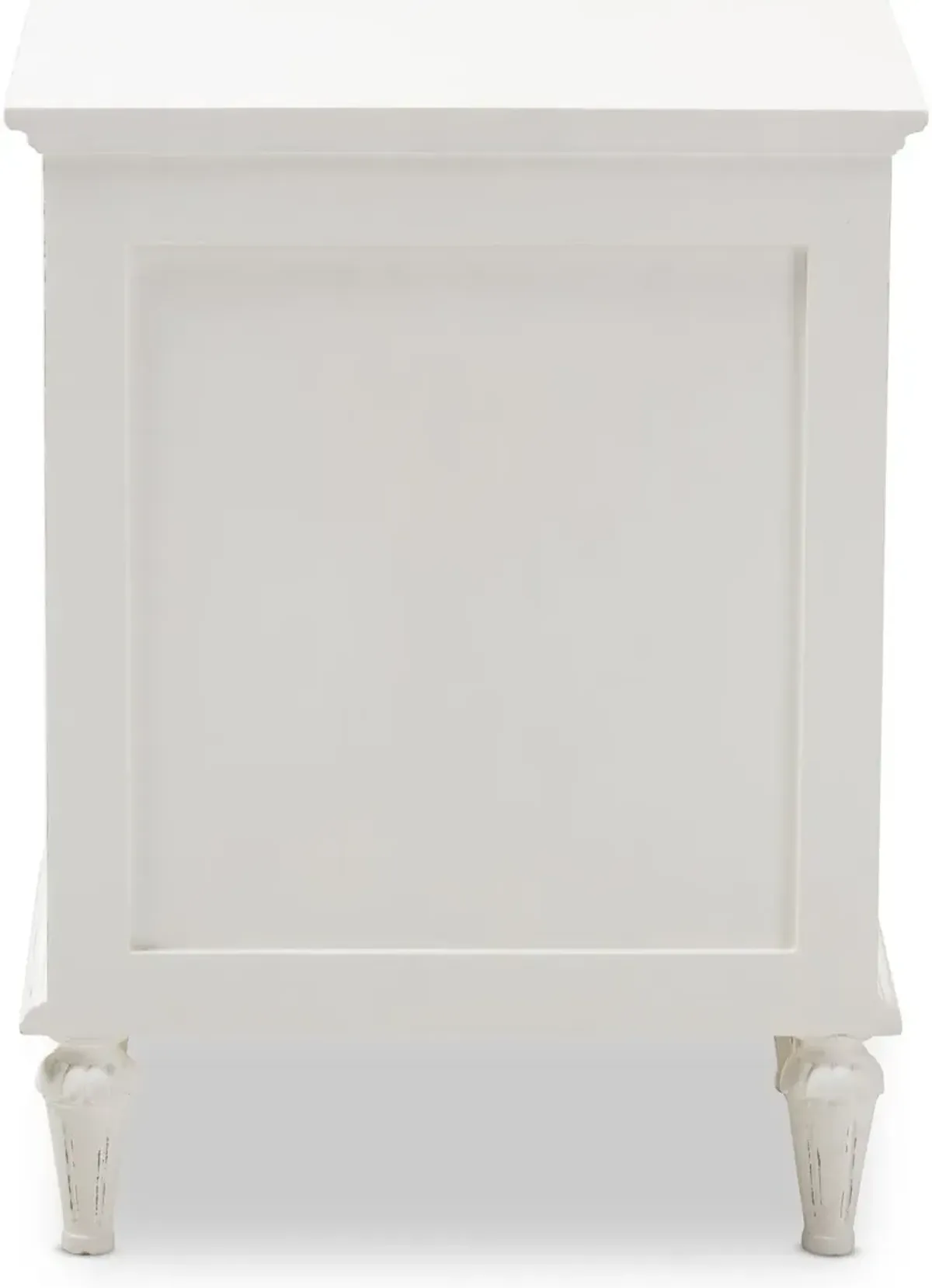 Shabby Chic Rustic White Nightstand - Venezia