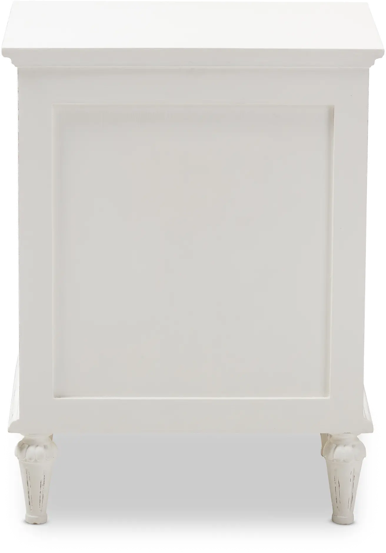 Shabby Chic Rustic White Nightstand - Venezia