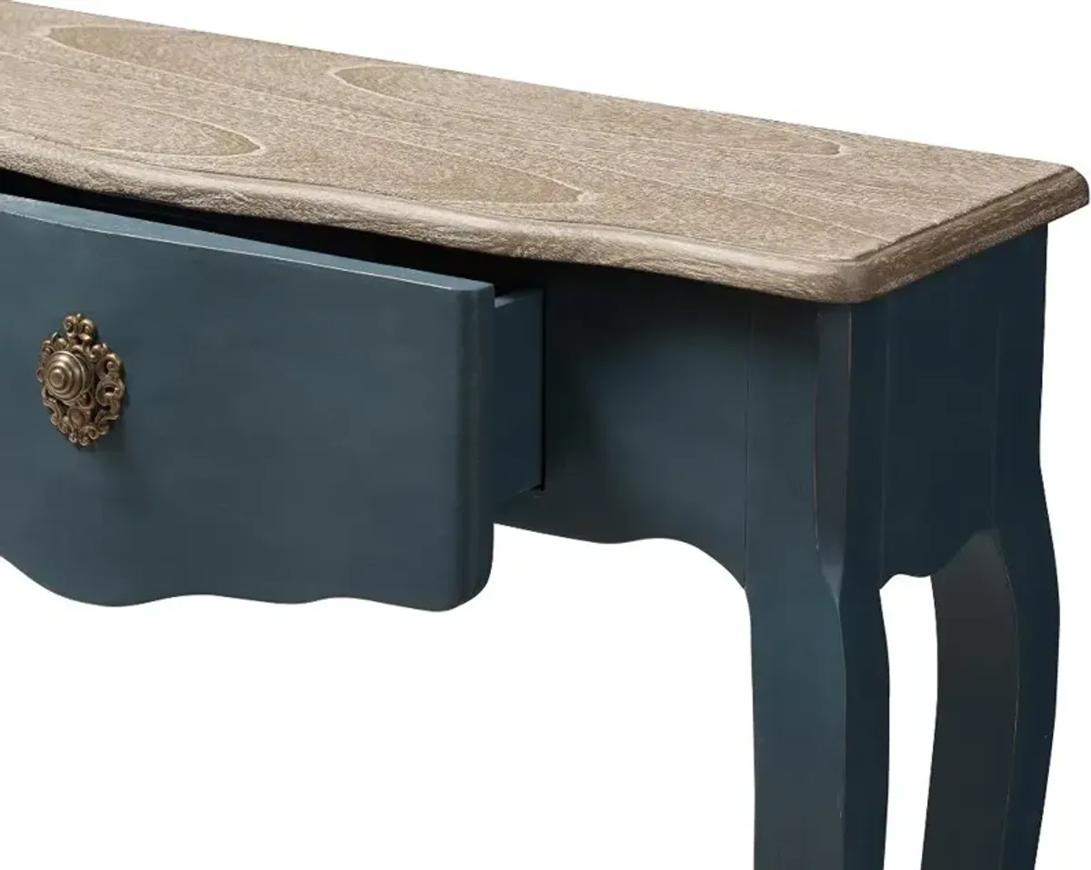 Provincial Blue Spruce Finished Console Table - Mazarine