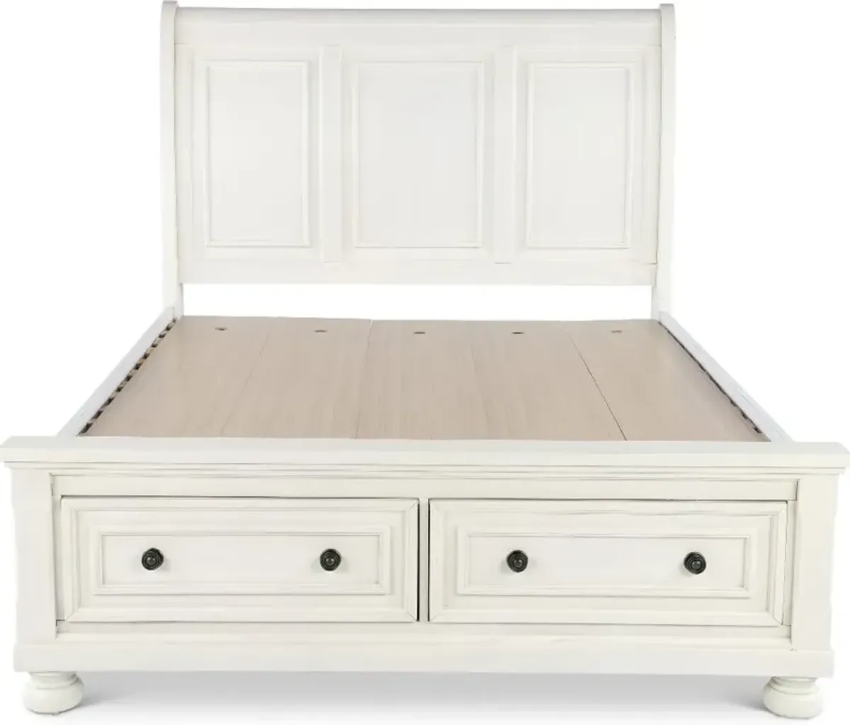 Stella Off-White Queen Storage Bed