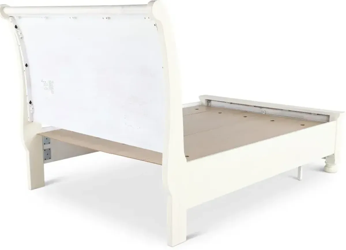 Stella Off-White Queen Storage Bed