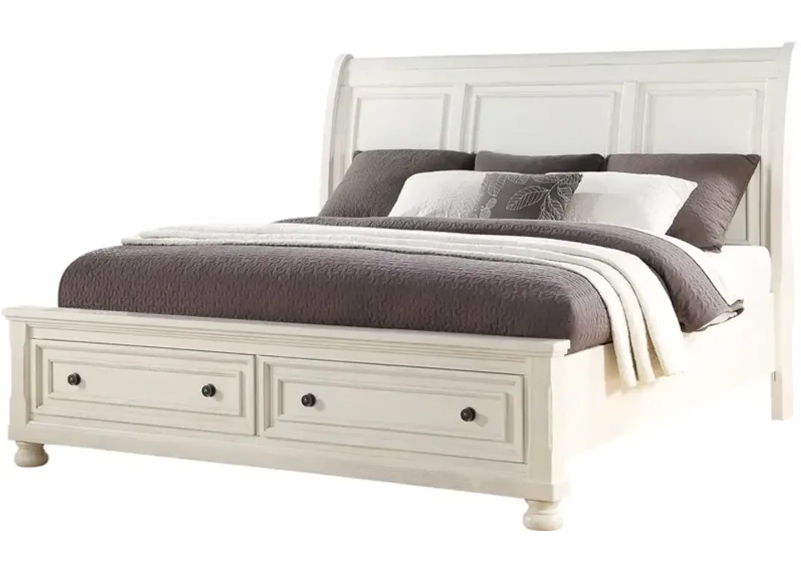 Stella Off-White Queen Storage Bed