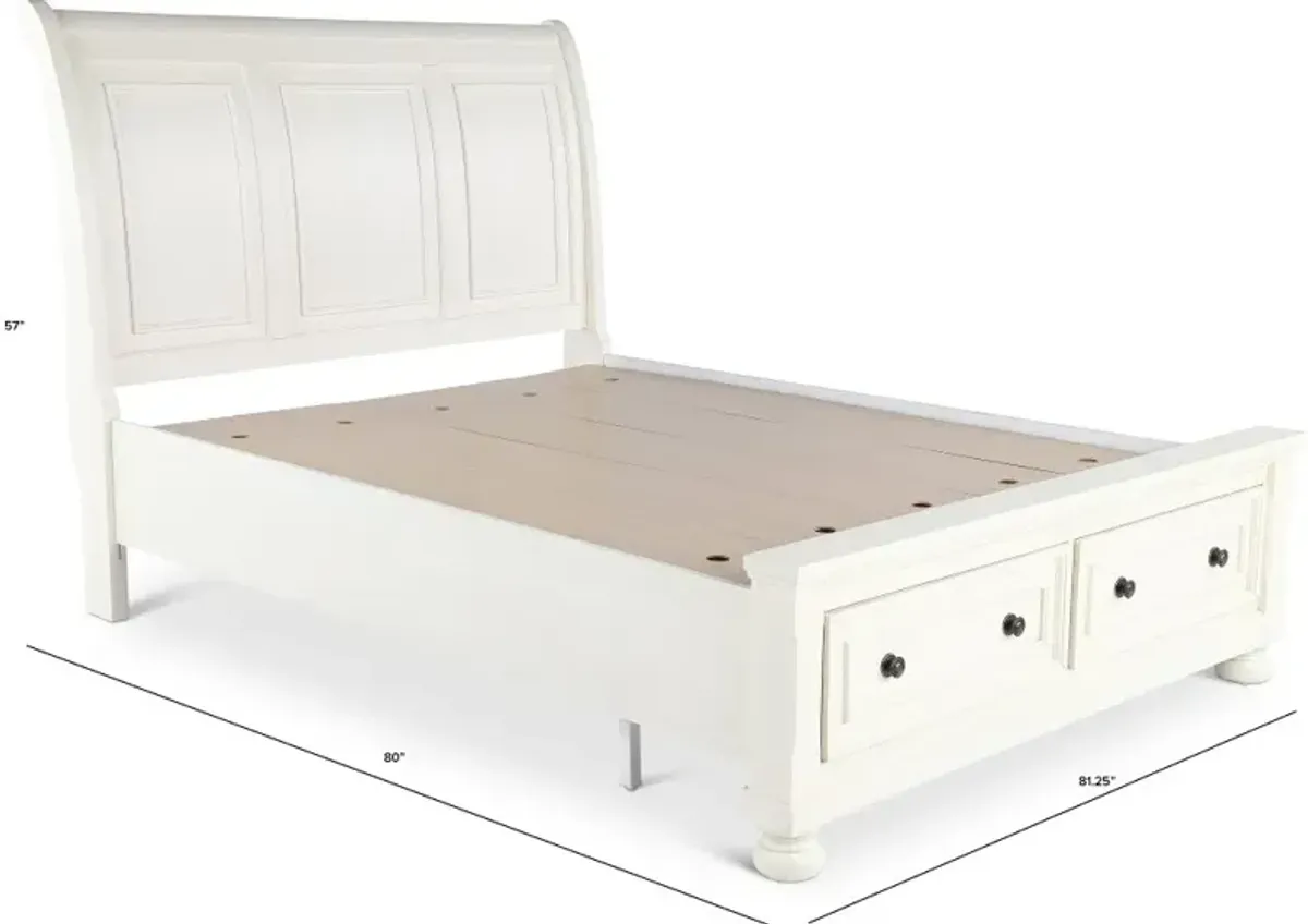 Stella Off-White King Storage Bed