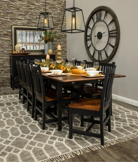 Saber Black and Brown Dining Room Table