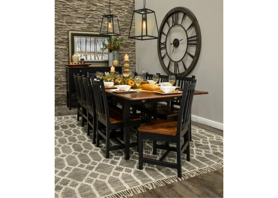 Saber Maple and Black 5 Piece Dining Set