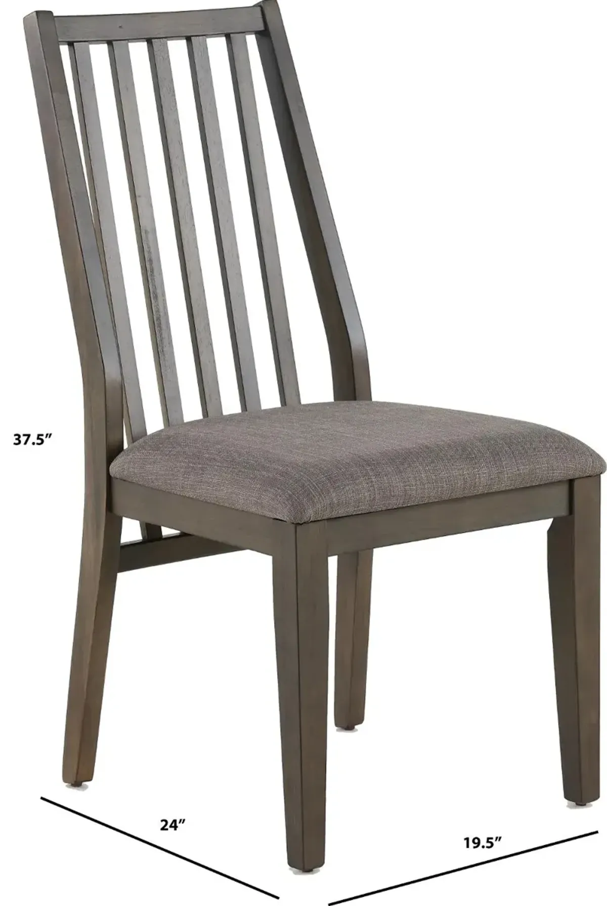 Hartford Gray Slat Back Dining Chair