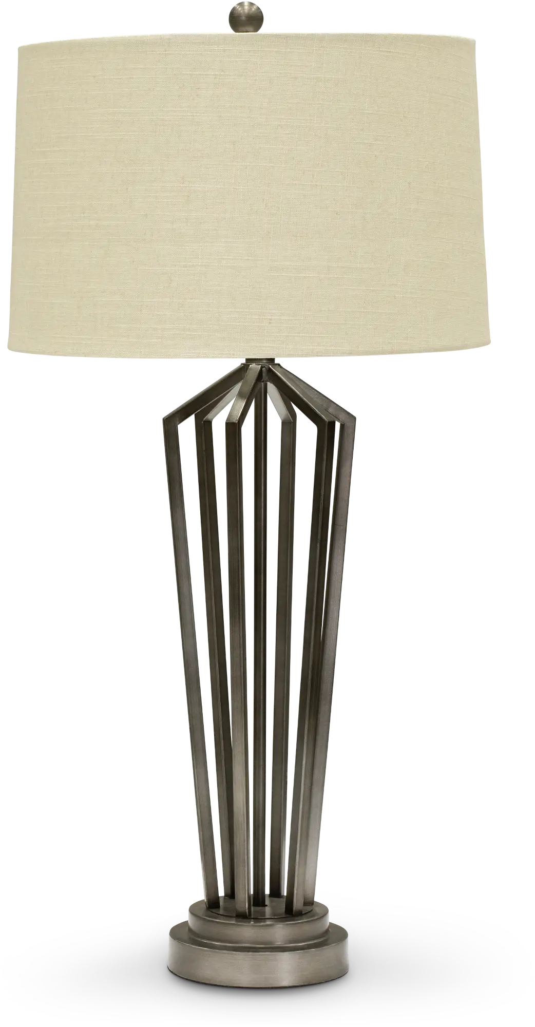 34 Inch Dark Silver Metal Table Lamp
