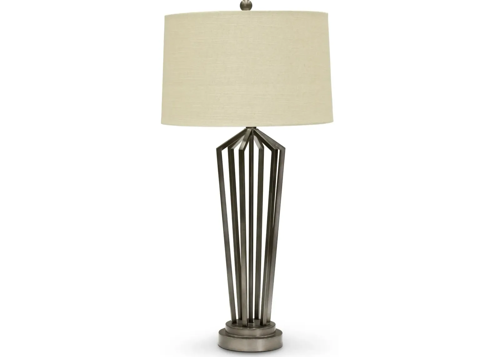 34 Inch Dark Silver Metal Table Lamp