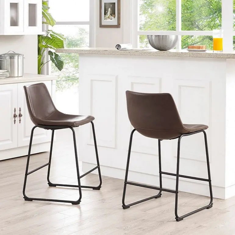 Slope Brown Counter Height Stool, Set of 2