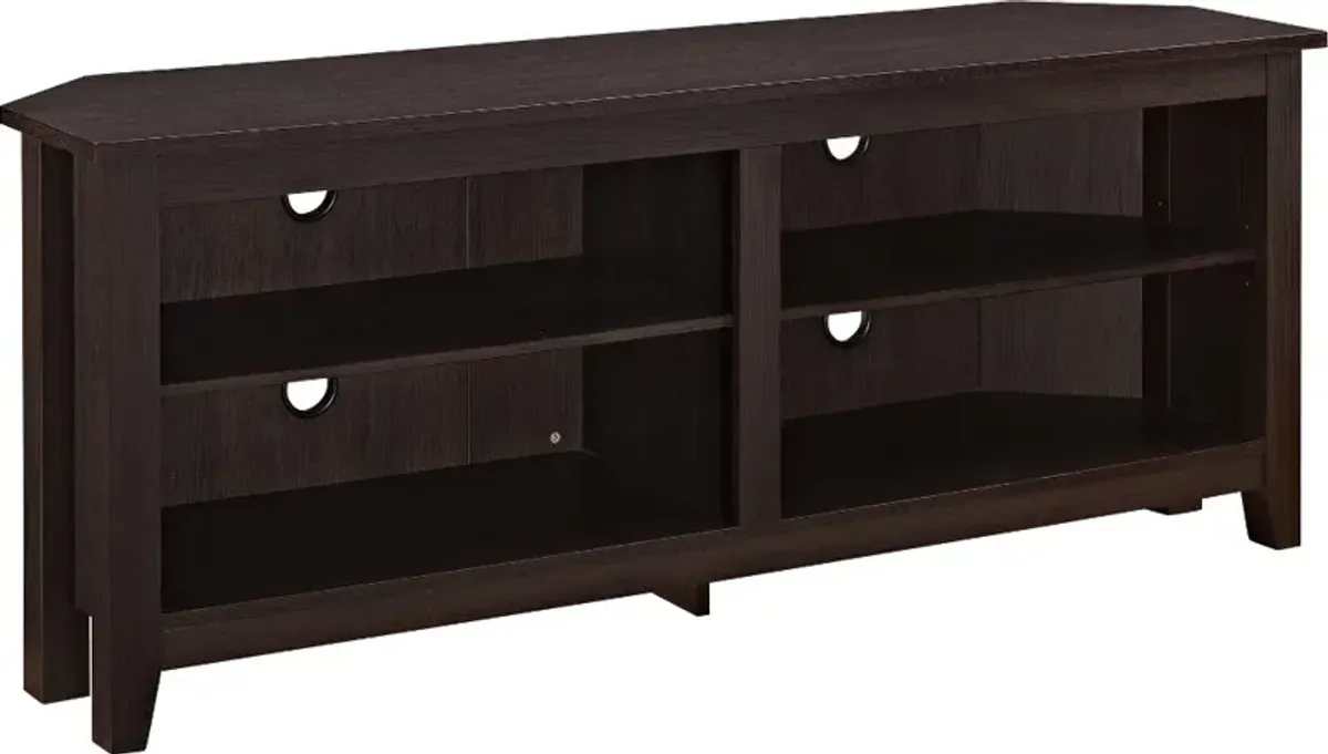 Whitney Espresso 58 Inch Corner TV Stand - Walker Edison