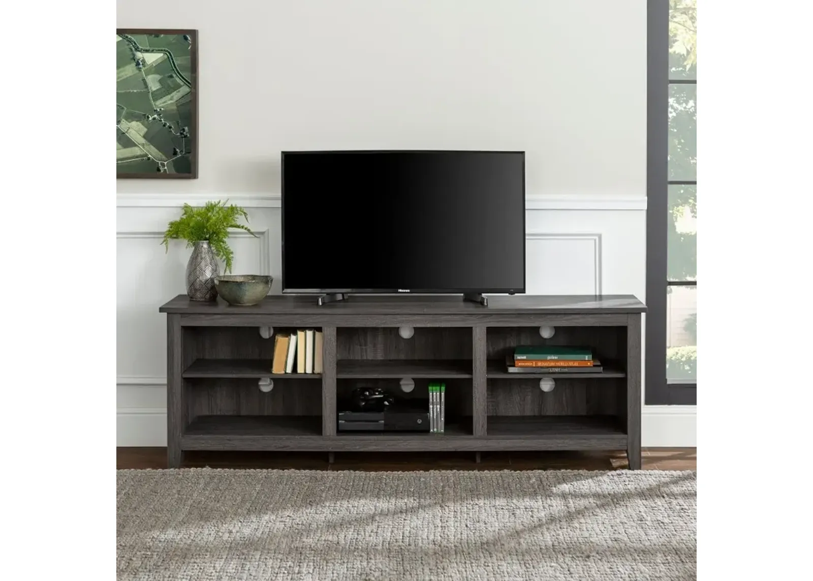 Whitney Charcoal 70 Inch TV Stand - Walker Edison