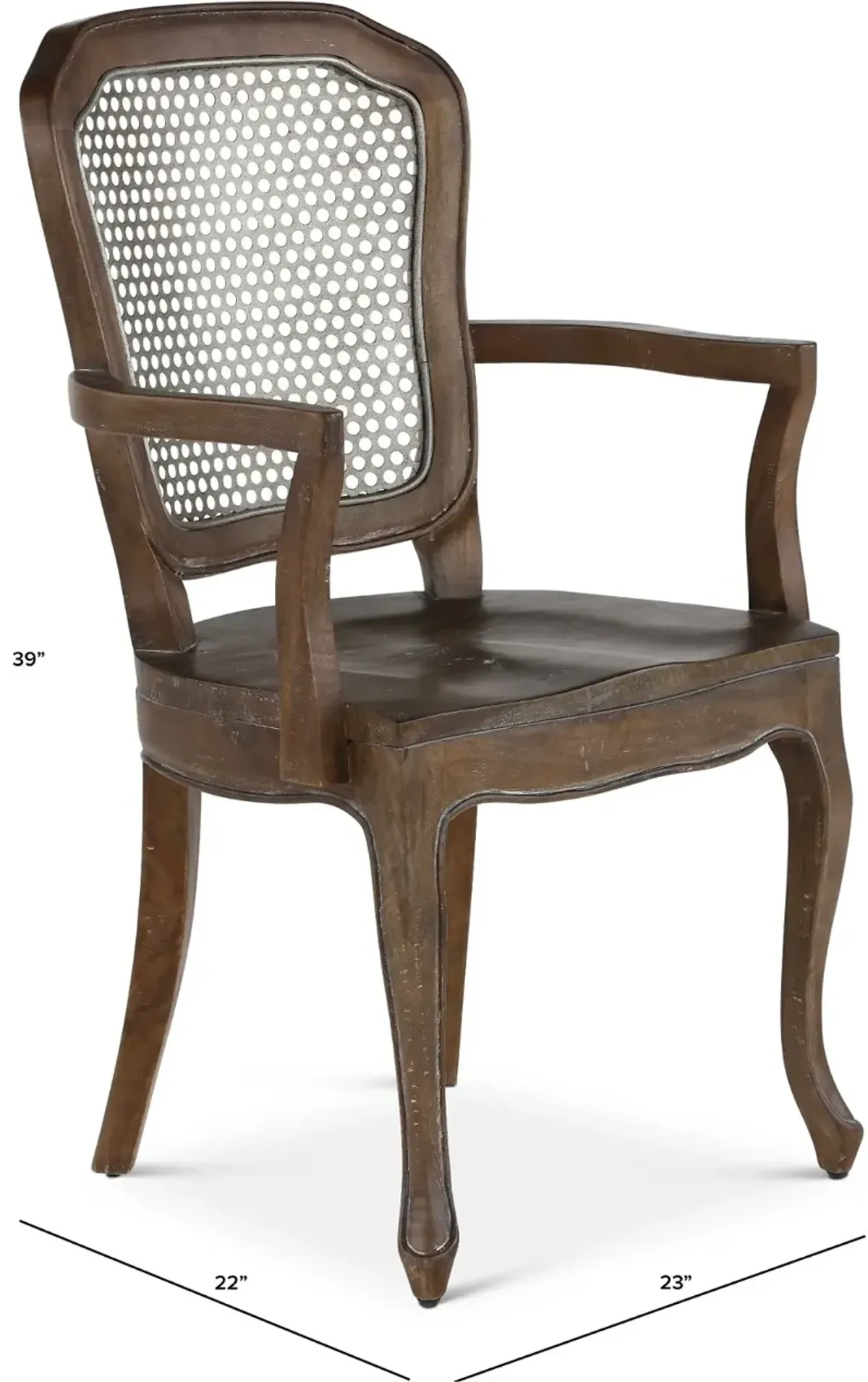 Soulan Brown Dining Room Arm Chair