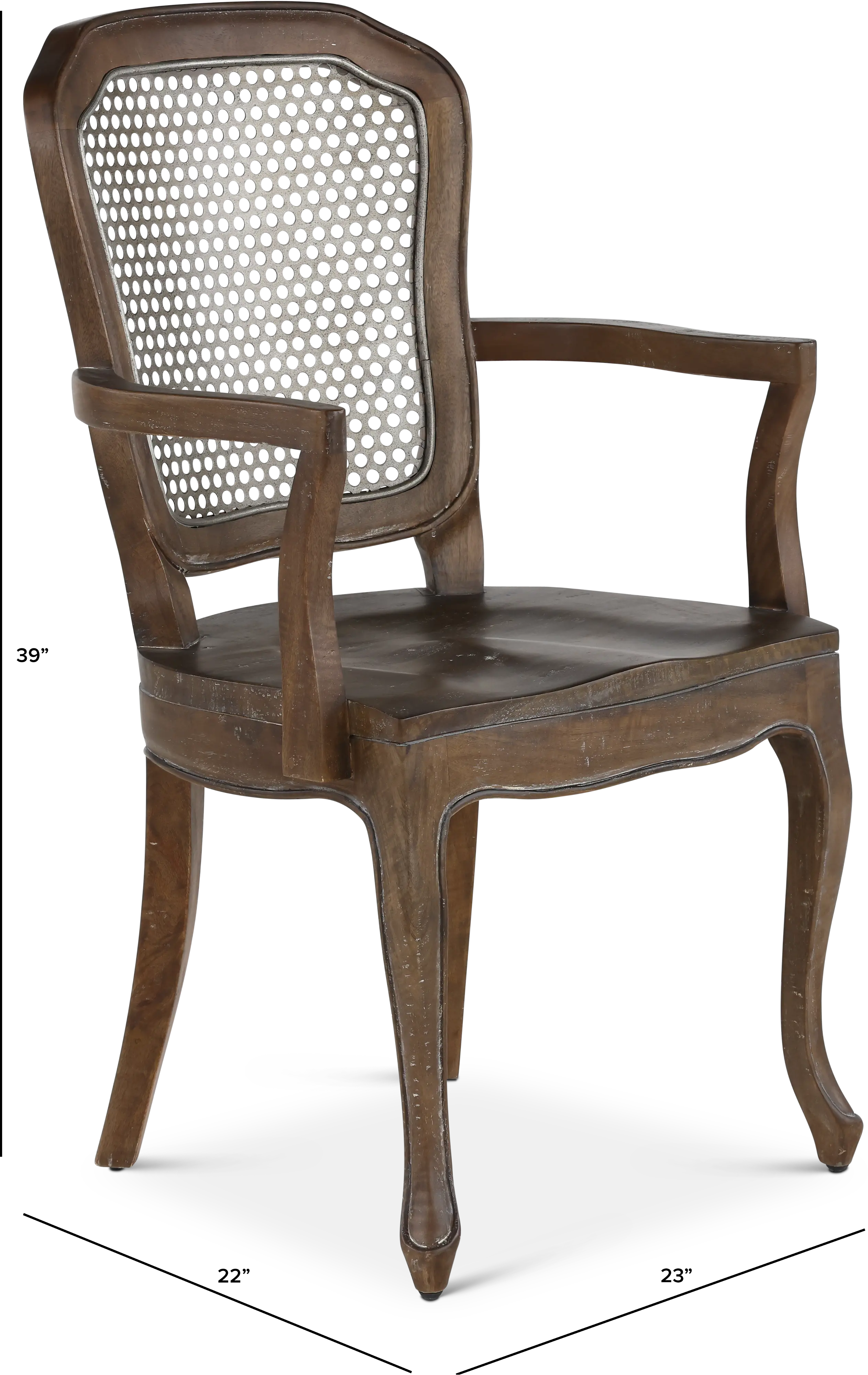 Soulan Brown Dining Room Arm Chair