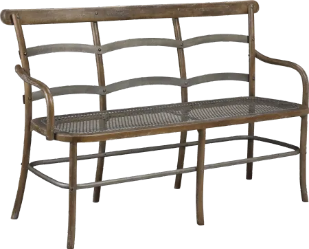 Timberwood Three Seater Bench with Metal Mesh Seat - Soulan