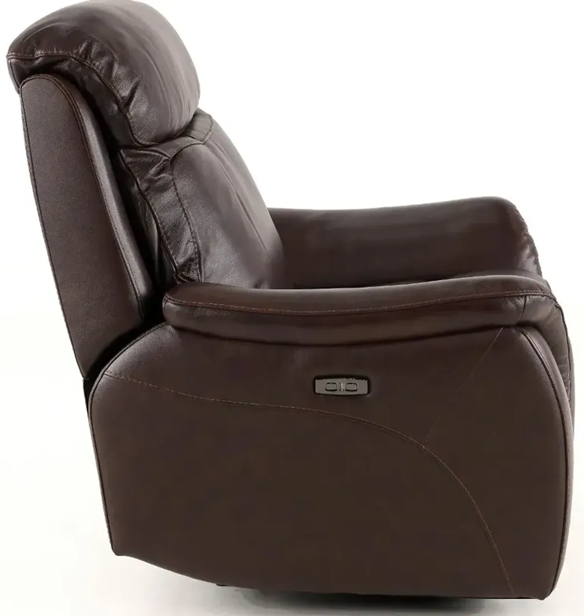 Happy-Happy Brown Leather-Match Power Recliner