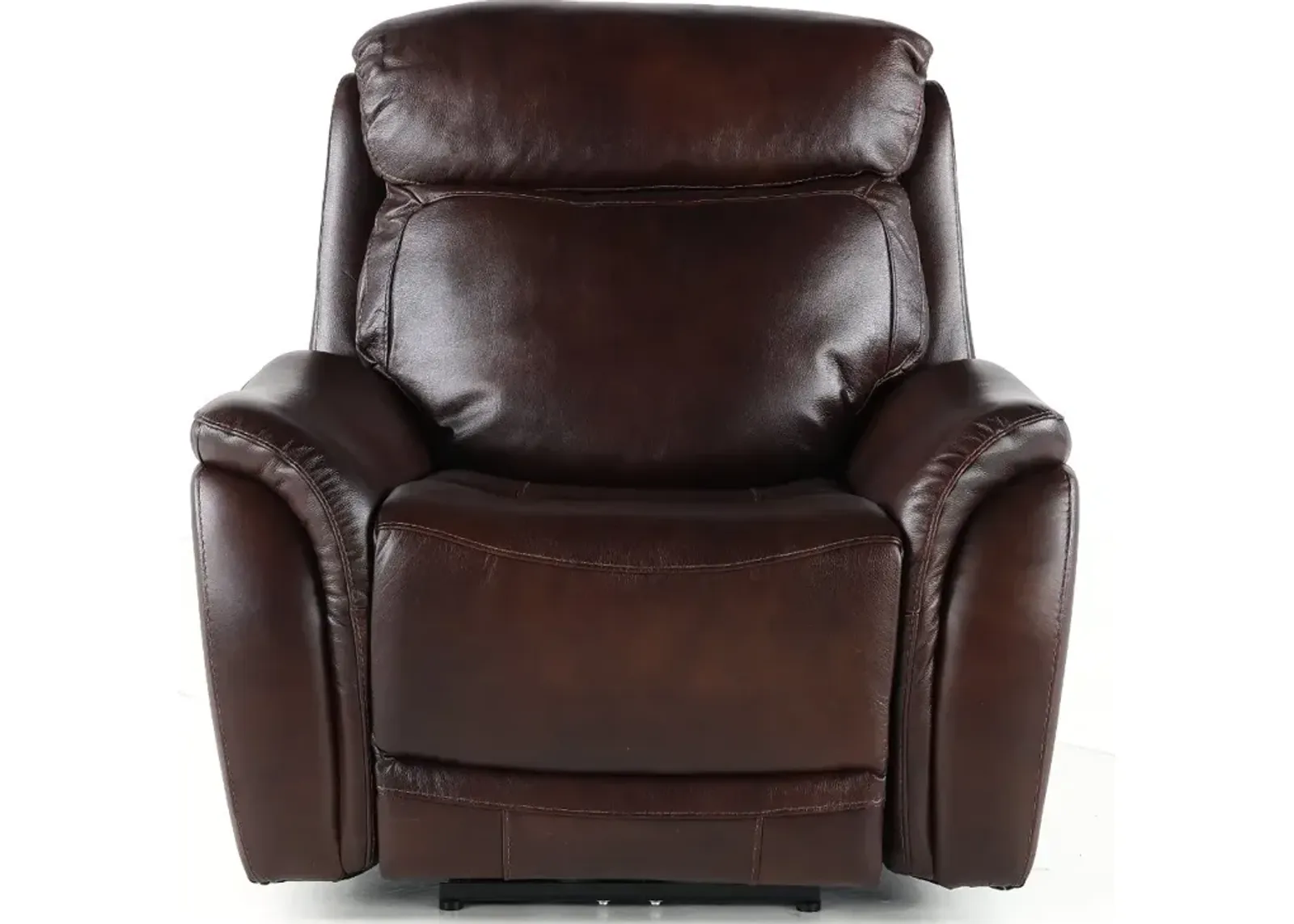 Happy-Happy Brown Leather-Match Power Recliner