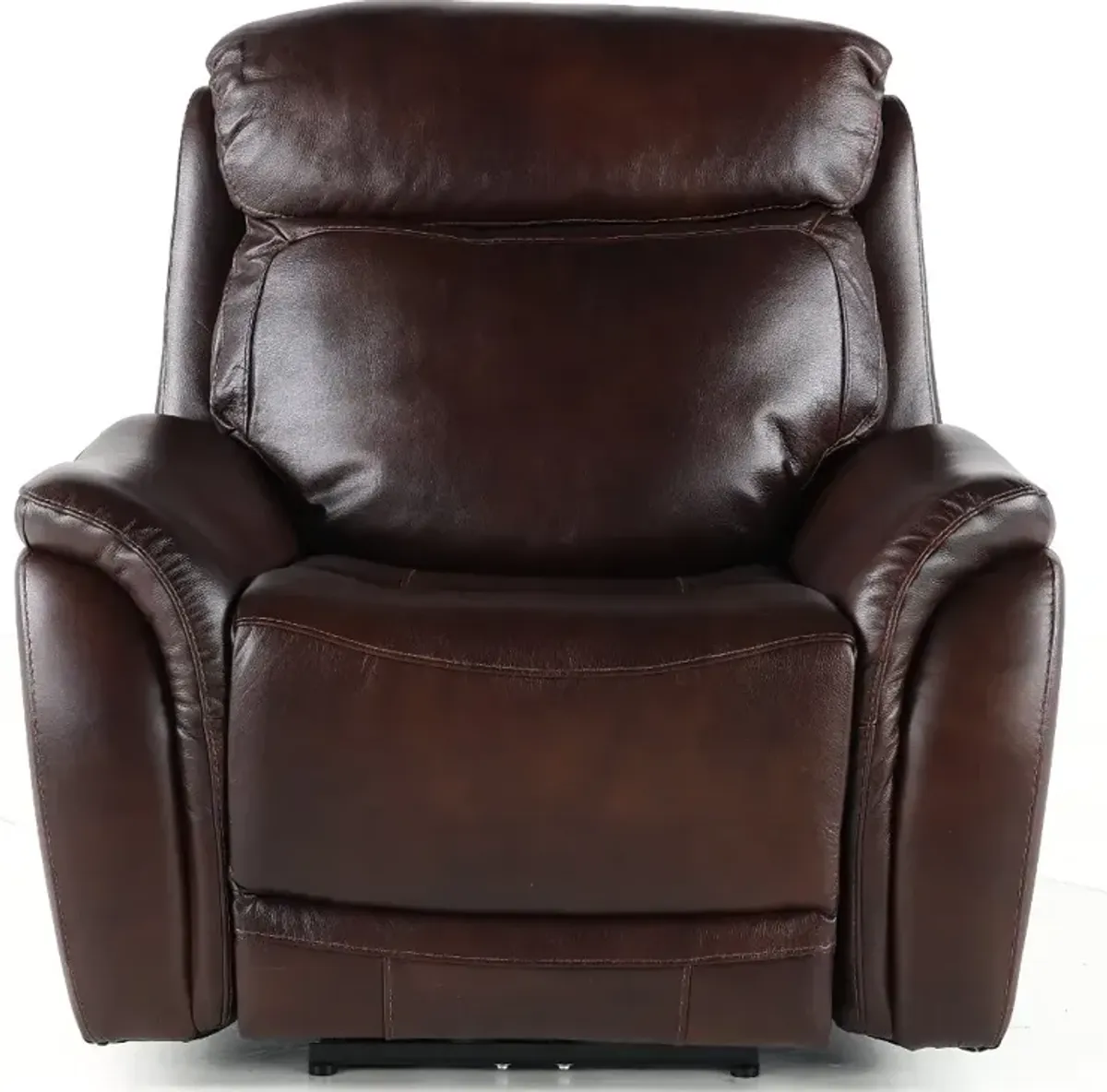 Happy-Happy Brown Leather-Match Power Recliner